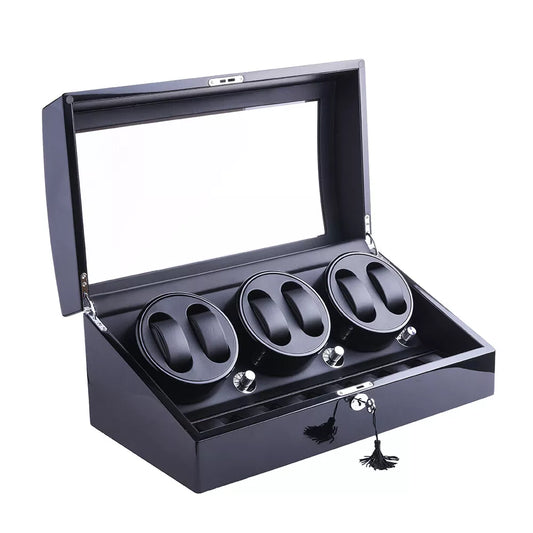 Exorel – Automatic Watch Winder Storage Case with 6 Winding Slots and 7 Storage Slots