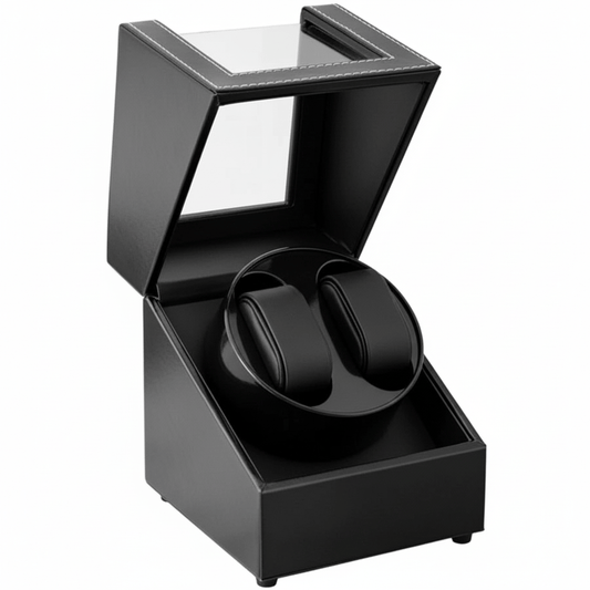 Exorel – Double Automatic Watch Winder with PU Leather Display Case