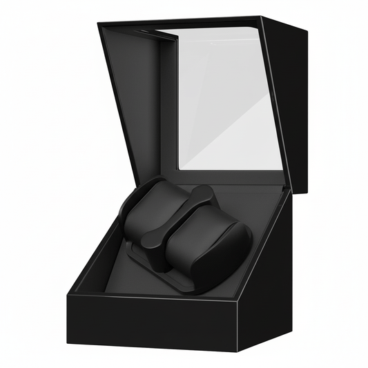 Exorel – Double Automatic Watch Winder with Wooden Display Case