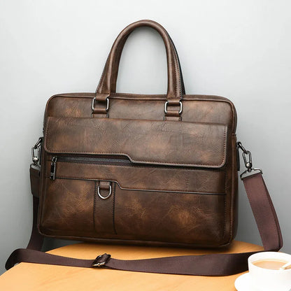Exorel – Men’s Genuine Leather Shoulder Bag for Everyday Crossbody Use
