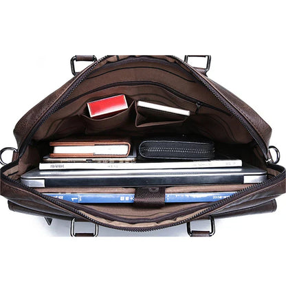 Exorel – Men’s Genuine Leather Shoulder Bag for Everyday Crossbody Use