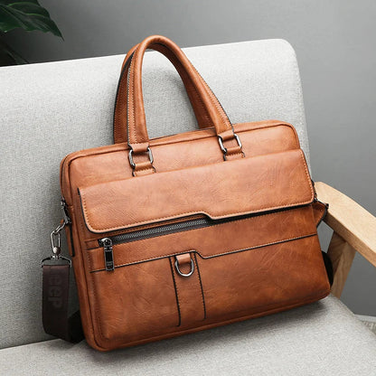 Exorel – Men’s Genuine Leather Shoulder Bag for Everyday Crossbody Use