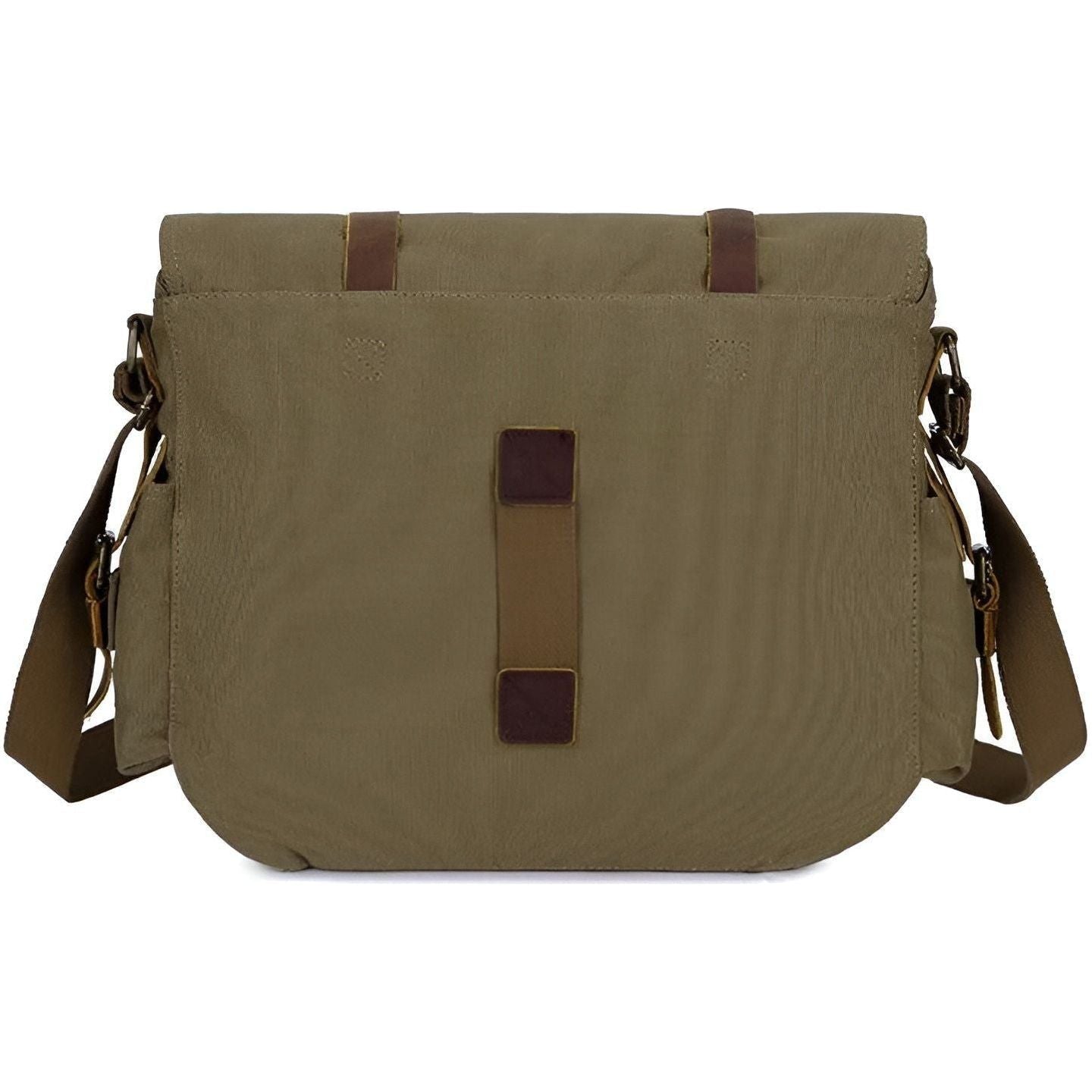 Exorel – Men’s Vintage Canvas Messenger Bag with Leather Accents