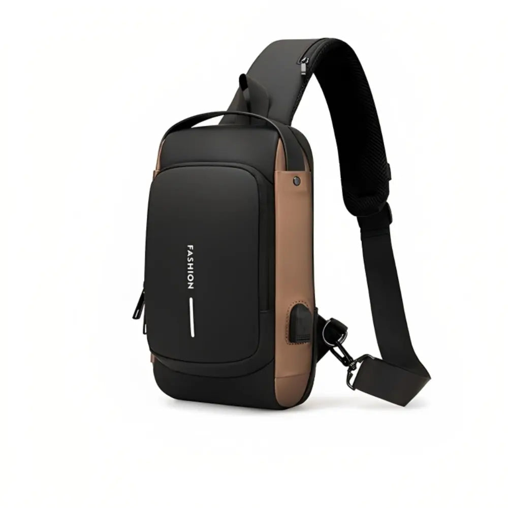 Exorel – Men’s Waterproof Anti-Theft Crossbody Bag with USB Charging Port