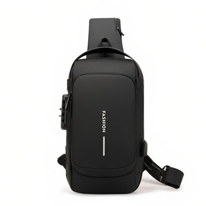 Exorel – Men’s Waterproof Anti-Theft Crossbody Bag with USB Charging Port