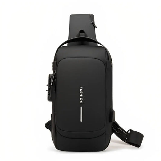 Exorel – Men’s Waterproof Anti-Theft Crossbody Bag with USB Charging Port