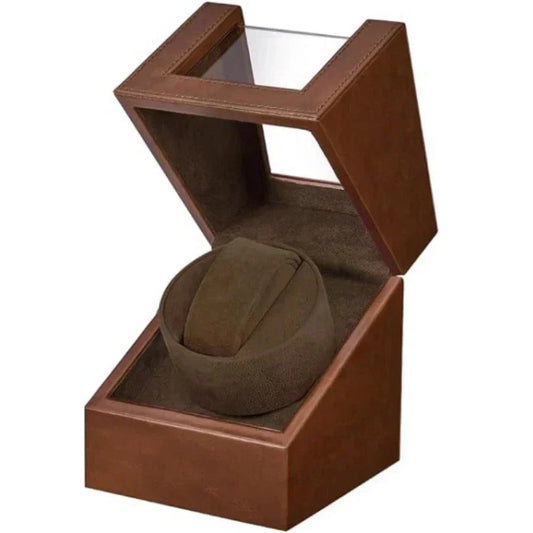 Exorel – Single Automatic Watch Winder with PU Leather Display Case