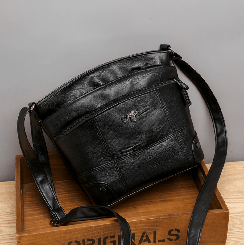 Exorel – Vintage Leather Shoulder Bag with Adjustable Strap