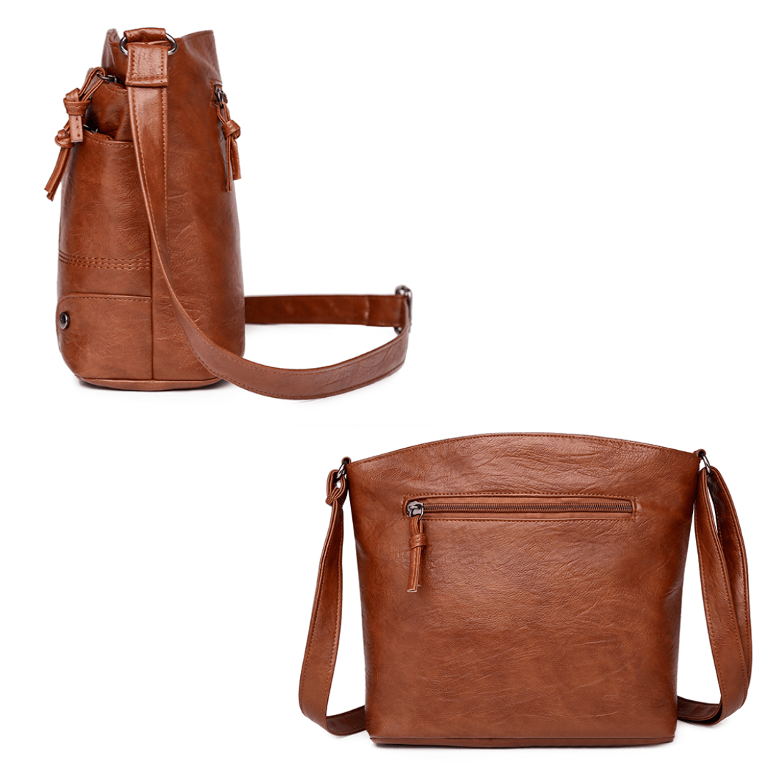 Exorel – Vintage Leather Shoulder Bag with Adjustable Strap