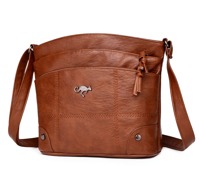 Exorel – Vintage Leather Shoulder Bag with Adjustable Strap