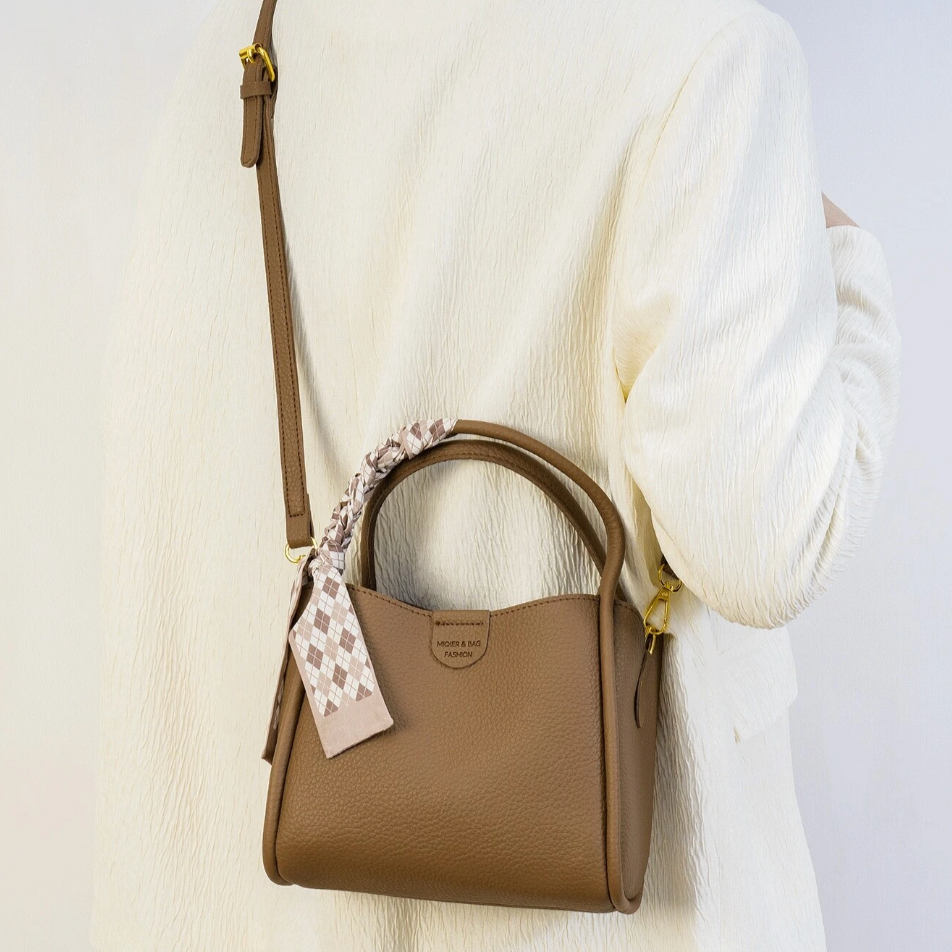 Exorel – Women’s Lychee Texture PU Leather Crossbody Handbag