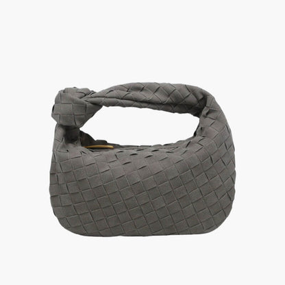 Exorel – Women’s Mini Suede Shoulder Bag with Woven Knot Design